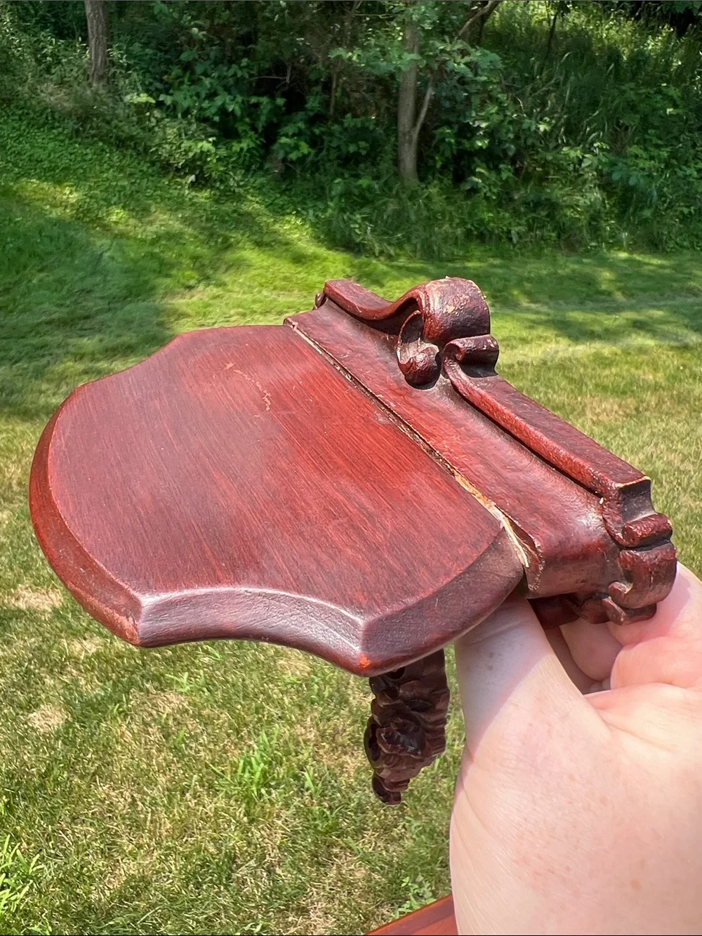 VTG MCM Neo Classical Syroco Wood Syracuse Ornate Wall Shelf Floating Shelf
